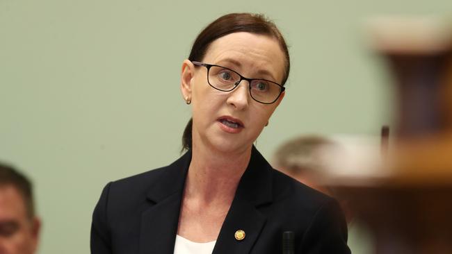 Minister for Health and Ambulance Services Yvette D'Ath speaking in parliament. Pics Tara Croser.