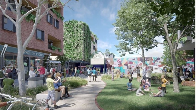 Artist's impression of the Darebin City Council's plans for the Preston Market. Picture: Darebin City Council