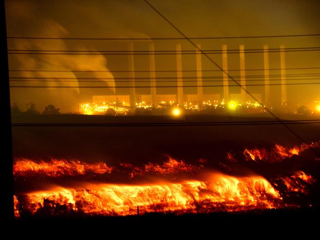 The Hazelwood mine fire in 2014. Picture: Mike Keating