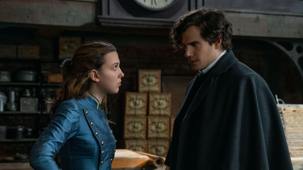 Millie Bobby Brown and Henry Cavill have a playful chemistry. Picture: Alex Bailey/Netflix © 2022