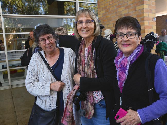 Warwick's Art Gallery markets were a hit during Jumpers and Jazz in July for Sharyn (L) Jan and Gale (R) on Saturday.