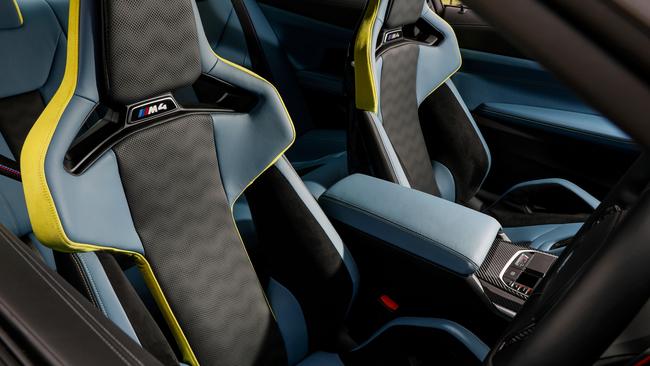 Carbon-fibre seats are a desirable option.