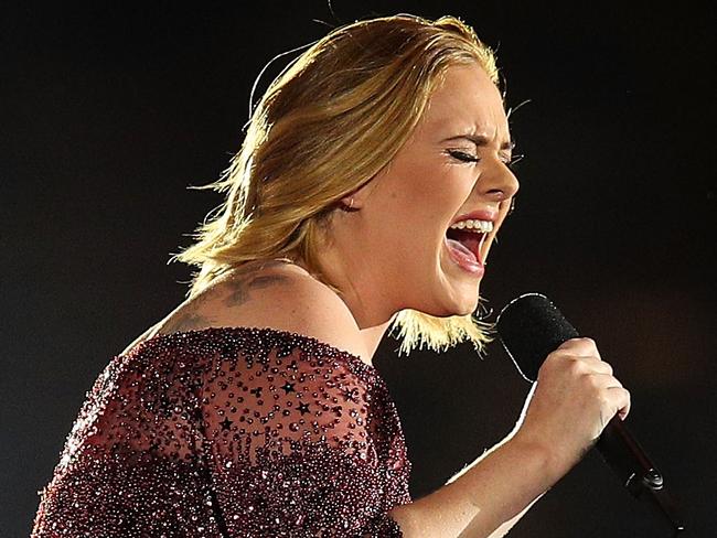 MELBOURNE, AUSTRALIA - MARCH 18:  Adele performs at Etihad Stadium on March 18, 2017 in Melbourne, Australia.  (Photo by Graham Denholm/Getty Images)