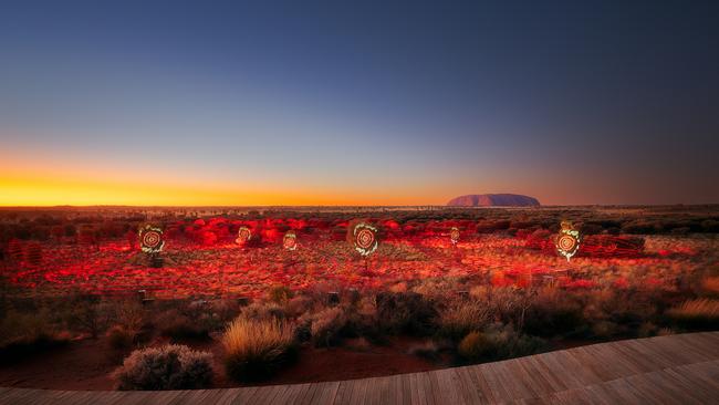 Ayers Rock Resort has launched a new cultural experience known as Sunrise Journeys. Picture: Matt Lambley