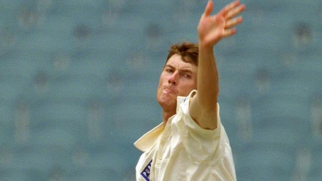 Ben Oliver plays for Victoria against the West Indies. Picture: Hamish Blair/ALLSPORT