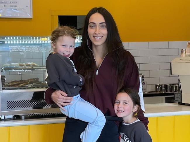 Tia Loulas, owner and operator of Kahma Coffee and Donuts, has had a busymonth launching her new burger joint, Burger and Baker, located just acrossthe road. Picture: Supplied