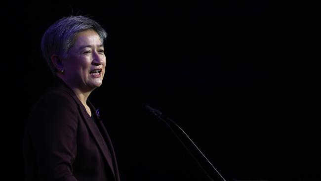 Australia’s foreign minister Penny Wong has called on the Chinese government to lift restrictions on Australian barley. Picture: NewsWire / David Mariuz