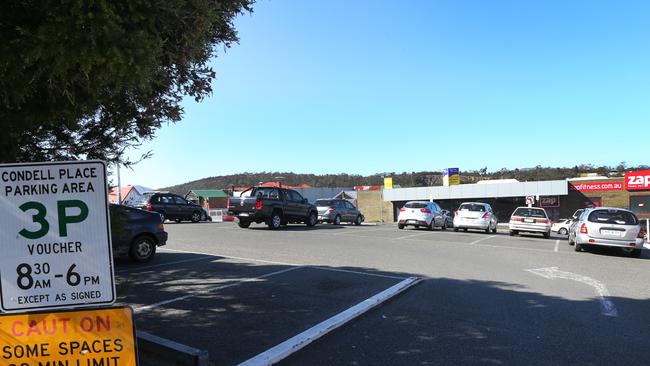 The Condell Place carpark in North Hobart. Picture: CHRIS KIDD