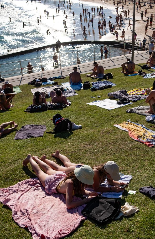 Scenes of Bondi Beach on TV (above, pictured last weekend) are angering people in Bankstown, one of whom said they were caged in “a zoo”. Picture: NCA NewsWire/ Flavio Brancaleone