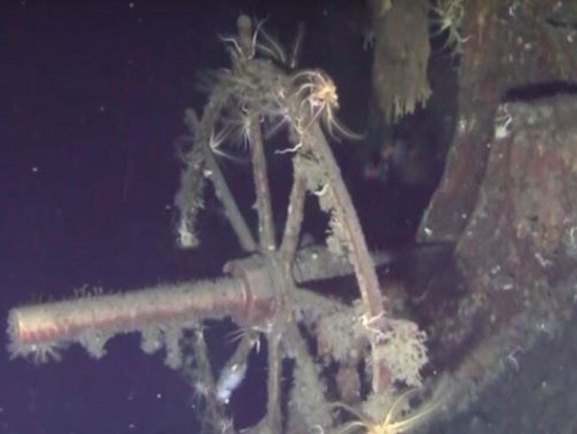 Part of the Dmitrii Donskoi wreck, which is rumoured to have been carrying a cargo of gold. Picture: Shinil Group