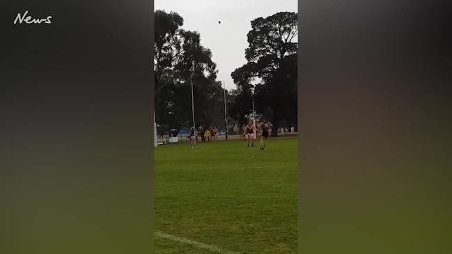 Eltham's Michael Still kicks a crucial goal 