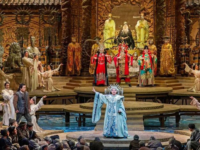 Turandot was unfinished when Giacomo Puccini died in 1924 but premiered at the Met two years later. Elena Pankratova plays the princess in this season’s performance. Picture: Metropolitan Opera/The Times