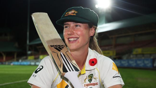 Ellyse Perry after scoring a record 213 not out. Picture: Phil Hillyard