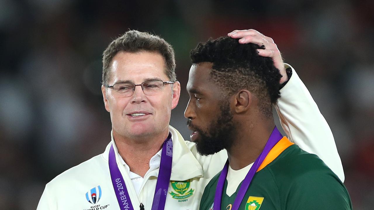 Rassie Erasmus put in an emotional speech.