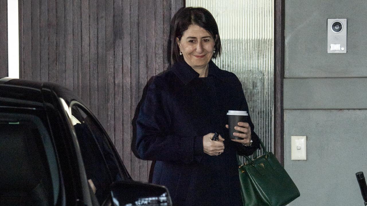 Gladys Berejiklian pictured as she left home in Sydney on the day her ICAC findings are handed down. Picture: Daily Telegraph / Monique Harmer