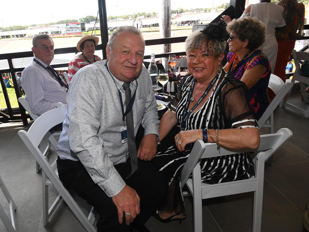 Darwin Cup colour gallery John Walker and Sue Walker enjoys the 2019 Darwin Cup. Picture: KATRINA BRIDGEFORD