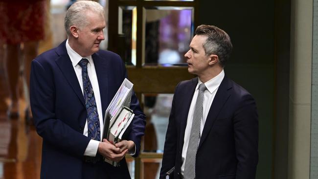 Federal Labor ministers Tony Burke, left, and Jason Clare can expect a political onslaught. Picture: Martin Ollman