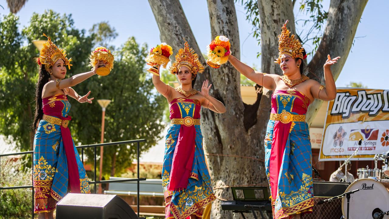The Alice Springs Indonesian Association’s performance at the 2024 Big Day Out in Harmony. Picture: Lisa Hatz