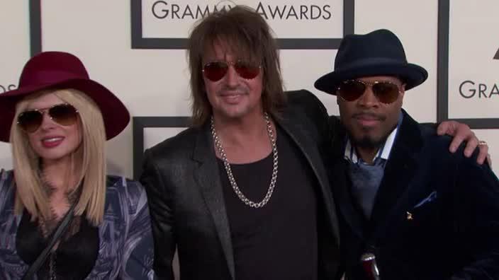 Richie Sambora and Orianthi on the Grammys red carpet