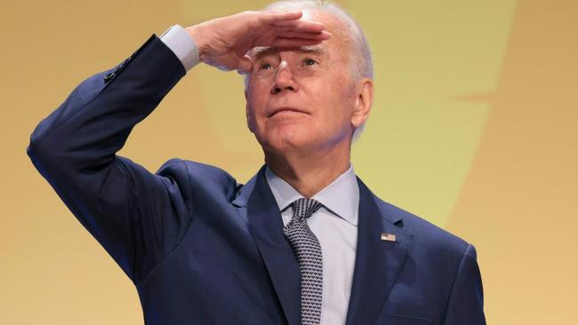 US President Joe Biden gestures during the White House Conference on Hunger, Nutrition, and Health this week. Picture: AFP