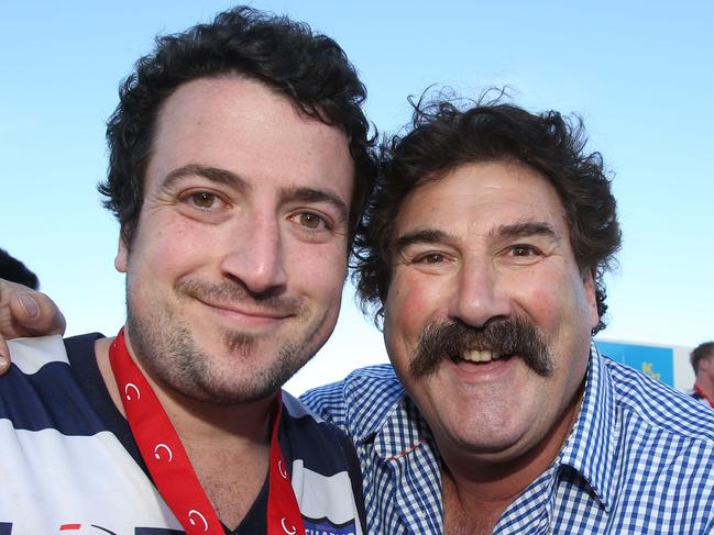 WFL Footy: Doncaster v Wantirna SthDylan Dipierdomenico is congratulated by his father Robert  Dipierdomenico.