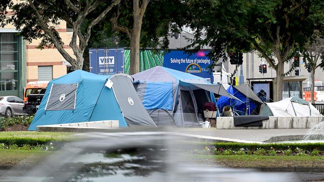 The changes mean people sleeping rough won’t be allowed to keep pets with them or use other vehicles for the purpose of camping.Picture: NewsWire / John Gass