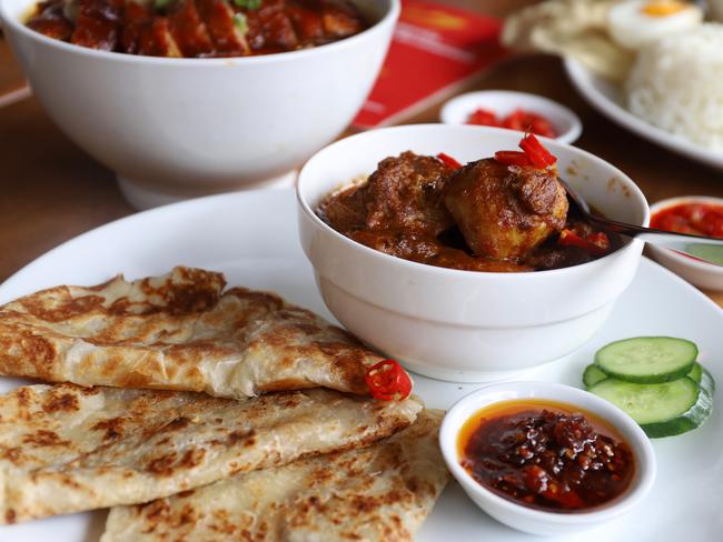 Roti canai with beef rendang. Picture: Jenifer Jagielski