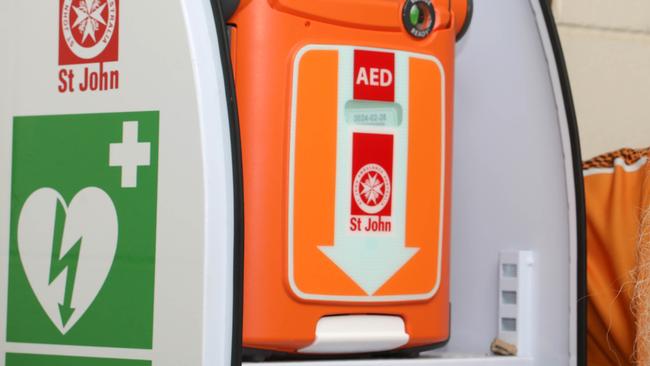 A defibrillator (pictured) should be a must at all venues and golf courses, according to Com Andronico. Picture Dean Martin