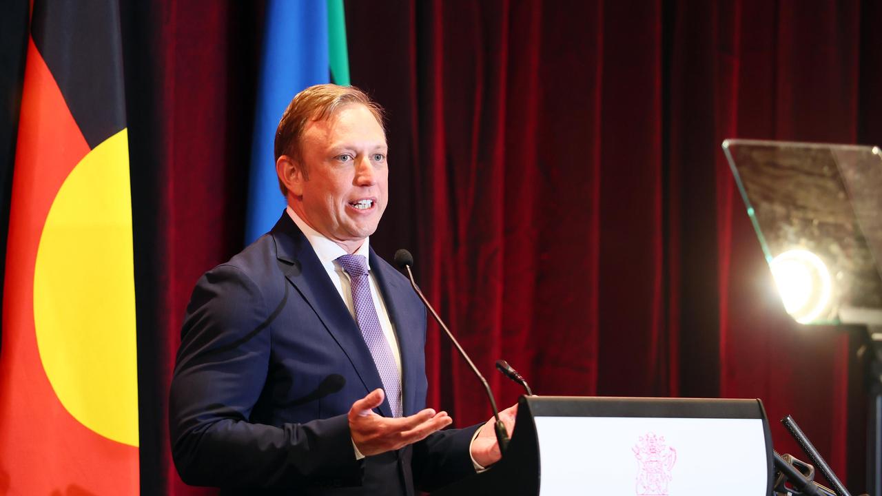 Premier Steven Miles says the state will commit to reducing emissions by 75 per cent by 2035. Picture: NCA NewsWire/Tertius Pickard