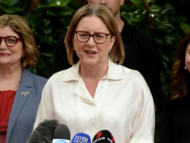 Premier Jacinta Allan said the attack was ‘designed to strike terror into the hearts of the Jewish community’. Picture: Andrew Henshaw