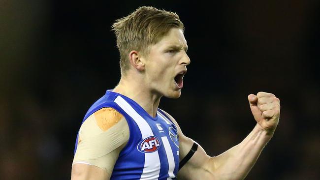 Jack Ziebell was instrumental in the Kangaroos’ win over Carlton. Photo: Scott Barbour/Getty Images