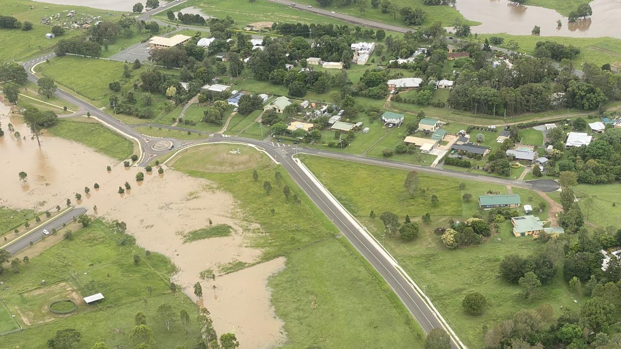 Photos of flooding around Gympie captured by Paul McKeown, chief pilot Wide Bay Air Charter.