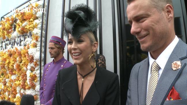 Bec and Lleyton Hewitt at the Melbourne Cup (2017)