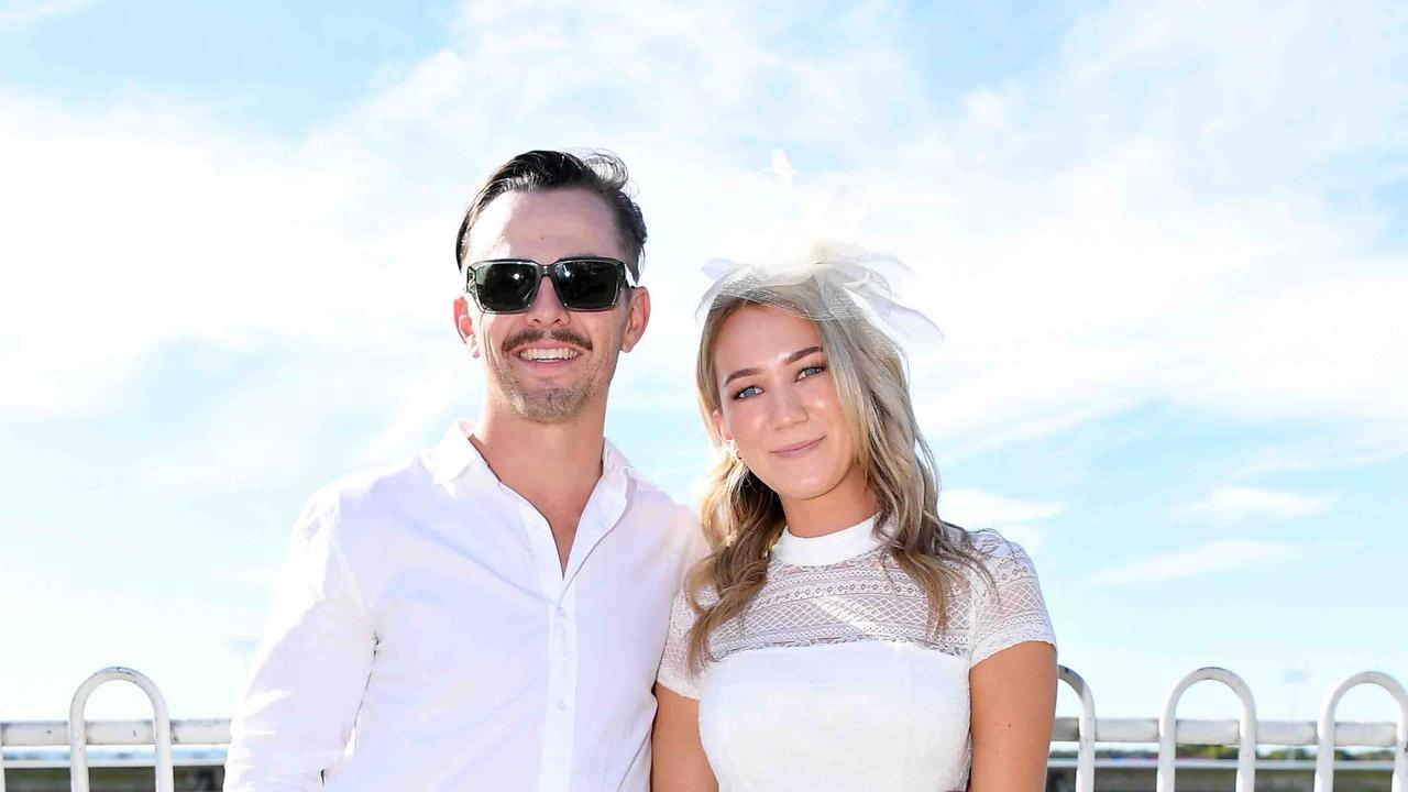 Jackson Page and Kate Lisett at Coast to Coast Raceday, Corbould Park. Picture: Patrick Woods.