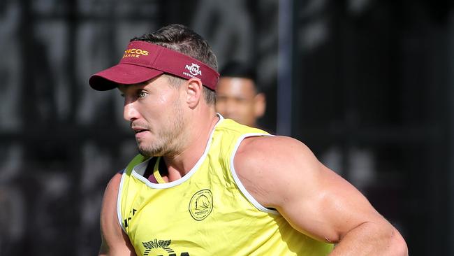 Corey Oates. The Brisbane Broncos training at Red Hill. Pic Peter Wallis