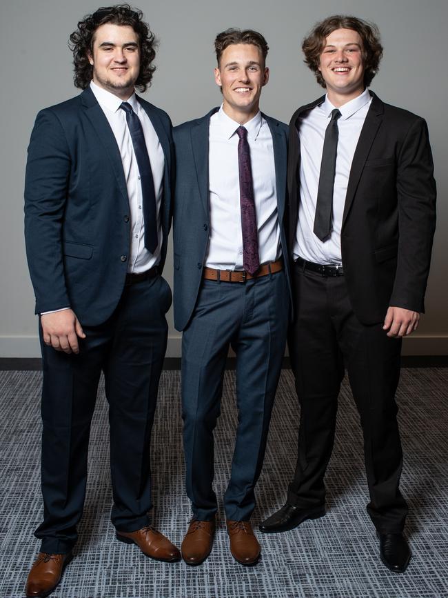 George Evans, 18, of Church Point, Mitchell White, 18, of Collaroy and Riley Picard, 18, of Collaroy.