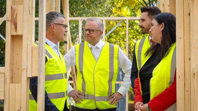 Anthony Albanese on the campaign trail in Victoria on Wednesday. Picture: Mark Stewart / NewsWire