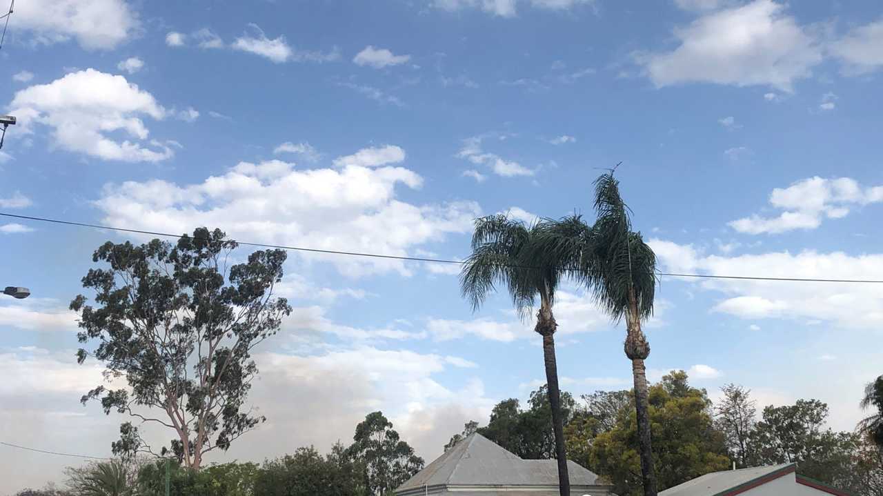 Smoke is visible from Laidley, which has a 'leave now' fire alert. Picture: Carol Mansfield