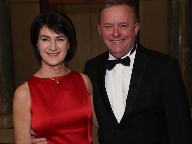 Anthony Albanese and Carmel Tebbutt at the mid-winter ball at Parliament House in Canberra last year. Picture Gary Ramage