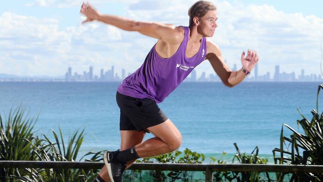 GC Bulletin reporter Kyle Wisniewski will be running in the upcoming Gold Coast Marathon to raise funds for Cure Brain Cancer. Picture by Richard Gosling