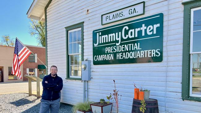 Troy Bramston visiting Jimmy Carter’s hometown of Plains, Georgia.