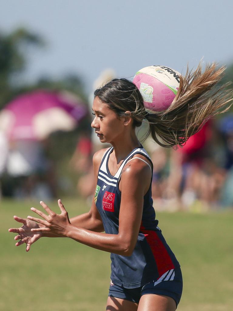 St Scholasticas V Rochedale Academy of Sport at the 2024 Gold Coast Titans All Schools Touch Football Picture: Glenn Campbell