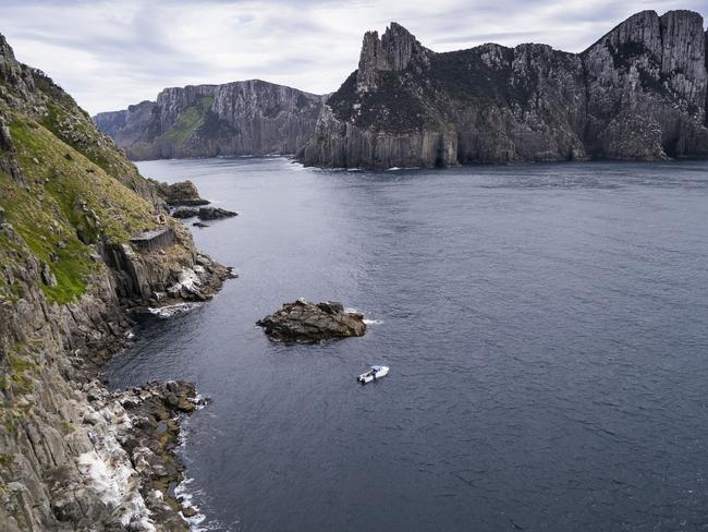 Tasmania’s rugged Eaglehawk Neck is one of abalone diver James Polanowski’s favourite hunting grounds. Picture: STUART GIBSON