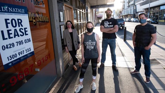 Clare Lapworth (CML Studio), Leanna Falloon (The Exercise Room), Stuart Lucca-Pope (Littlefoot Bar) and Colin Wood (Lay Low Bar). Picture: Jason Edwards