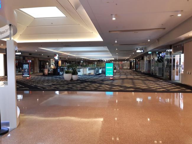 Deserted: Tea Tree Plaza. April 1, 2020.