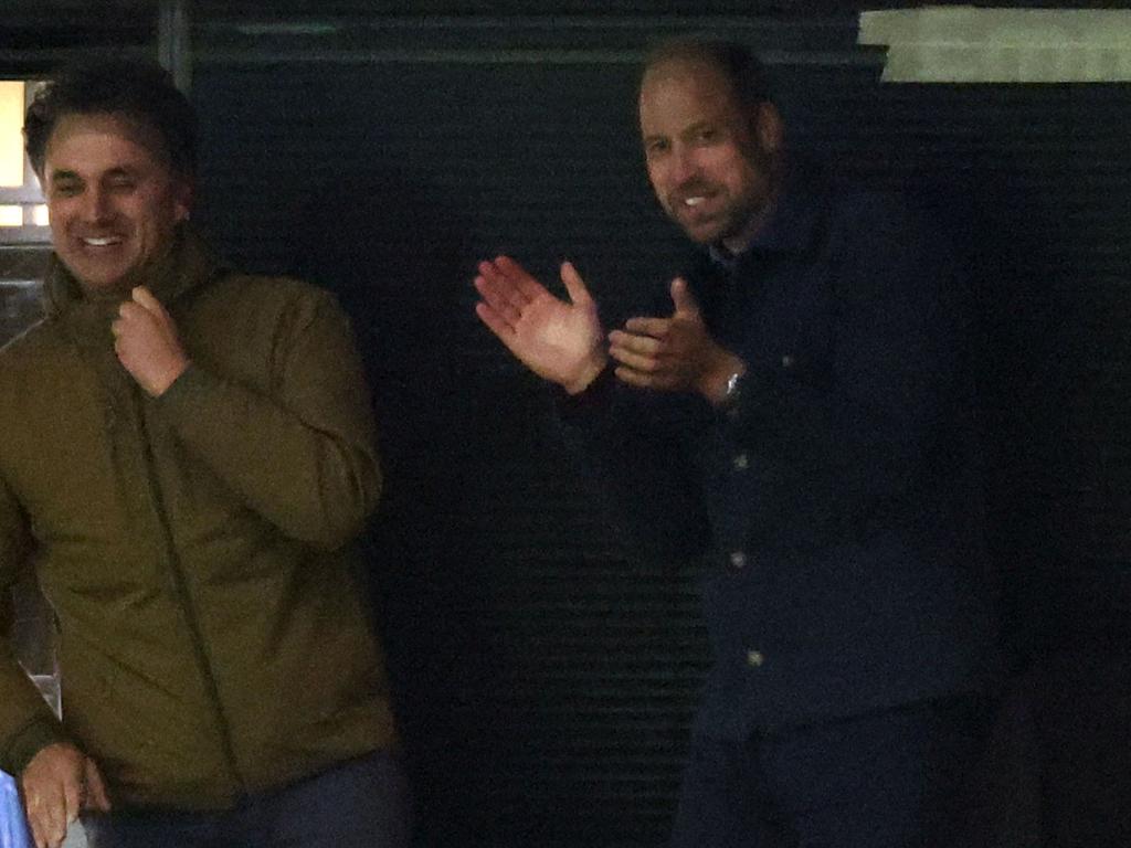 William made a very enthusiastic appearance at the Aston Villa game. Picture: Darren Staples /AFP