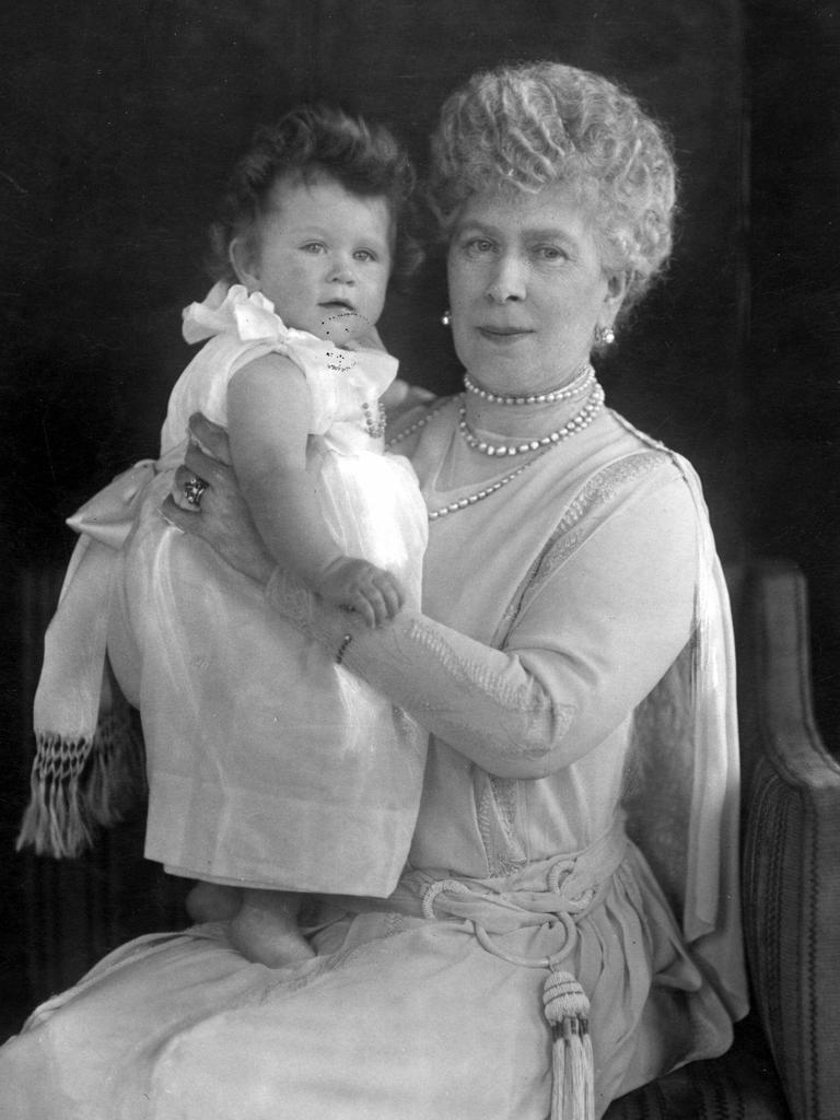 Queen Elizabeth II with her grandmother Queen Mary. Picture: Supplied