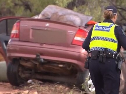 Police are at the scene of a serious crash south of Port Broughton on the Yorke Peninsula. Picture: 7 NEWS