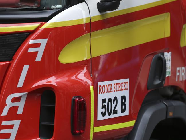 BRISBANE, AUSTRALIA - NewsWire Photos - JANUARY 24, 2025:  A generic photo of a Queensland Fire Service Vehicle  in Brisbanes CBD.Picture: NewsWire / Glenn Campbell