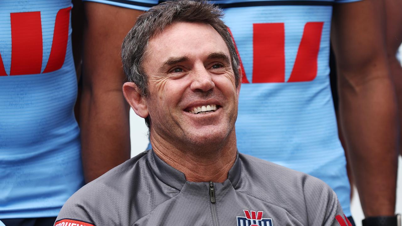 SYDNEY, AUSTRALIA - JULY 04: Blues head coach Brad Fittler looks on during a New South Wales Blues State of Origin Media Opportunity at Coogee Surf Life Saving Club on July 04, 2023 in Sydney, Australia. (Photo by Matt King/Getty Images)